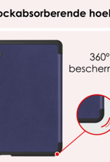 NoXx Hoes Geschikt voor Kobo Clara BW Hoesje Bookcase Cover Book Case Hoes Sleepcover Met Screenprotector - Donkerblauw