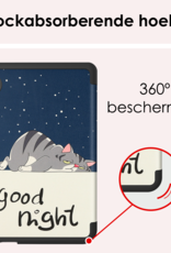 NoXx Hoes Geschikt voor Kobo Clara BW Hoesje Bookcase Cover Book Case Hoes Sleepcover Met Screenprotector - Kat