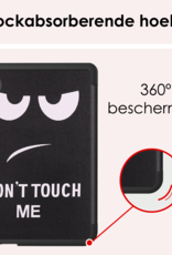 NoXx Hoes Geschikt voor Kobo Clara BW Hoesje Bookcase Cover Book Case Hoes Sleepcover Met Screenprotector - Don't Touch Me
