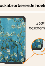 Nomfy Hoesje Geschikt voor Kobo Clara BW Hoes Book Case - Hoes Geschikt voor Kobo Clara BW Hoesje Book Cover Met Screenprotector - Bloesem