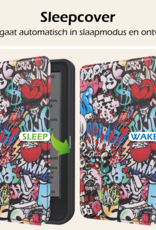 Nomfy Hoesje Geschikt voor Kobo Clara BW Hoes Book Case - Hoes Geschikt voor Kobo Clara BW Hoesje Book Cover Met Screenprotector - Graffity