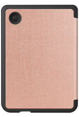 Nomfy Hoesje Geschikt voor Kobo Clara BW Hoes Book Case - Hoes Geschikt voor Kobo Clara BW Hoesje Book Cover Met Screenprotector - Rosé Goud