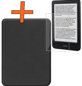 Nomfy Nomfy Kobo Clara BW Hoesje Met Screenprotector - Zwart