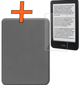 Nomfy Nomfy Kobo Clara BW Hoesje Met Screenprotector - Grijs