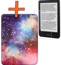 Nomfy Nomfy Kobo Clara BW Hoesje Met Screenprotector - Galaxy