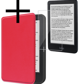 NoXx NoXx Kobo Clara BW Hoesje Met Screenprotector - Rood