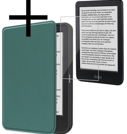 NoXx NoXx Kobo Clara BW Hoesje Met Screenprotector - Donkergroen