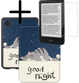 BASEY. BASEY. Kobo Clara BW Hoesje Met Screenprotector - Kat