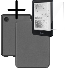 BASEY. BASEY. Kobo Clara BW Hoesje Met Screenprotector - Grijs