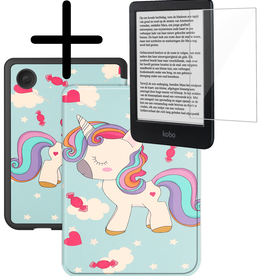 BASEY. BASEY. Kobo Clara BW Hoesje Met Screenprotector - Eenhoorn