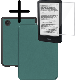 BASEY. BASEY. Kobo Clara BW Hoesje Met Screenprotector - Donkergroen
