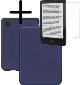 BASEY. BASEY. Kobo Clara BW Hoesje Met Screenprotector - Donkerblauw