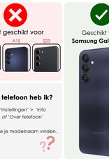 NoXx Hoes Geschikt voor Samsung A25 Hoesje Cover Siliconen Back Case Hoes - Wit