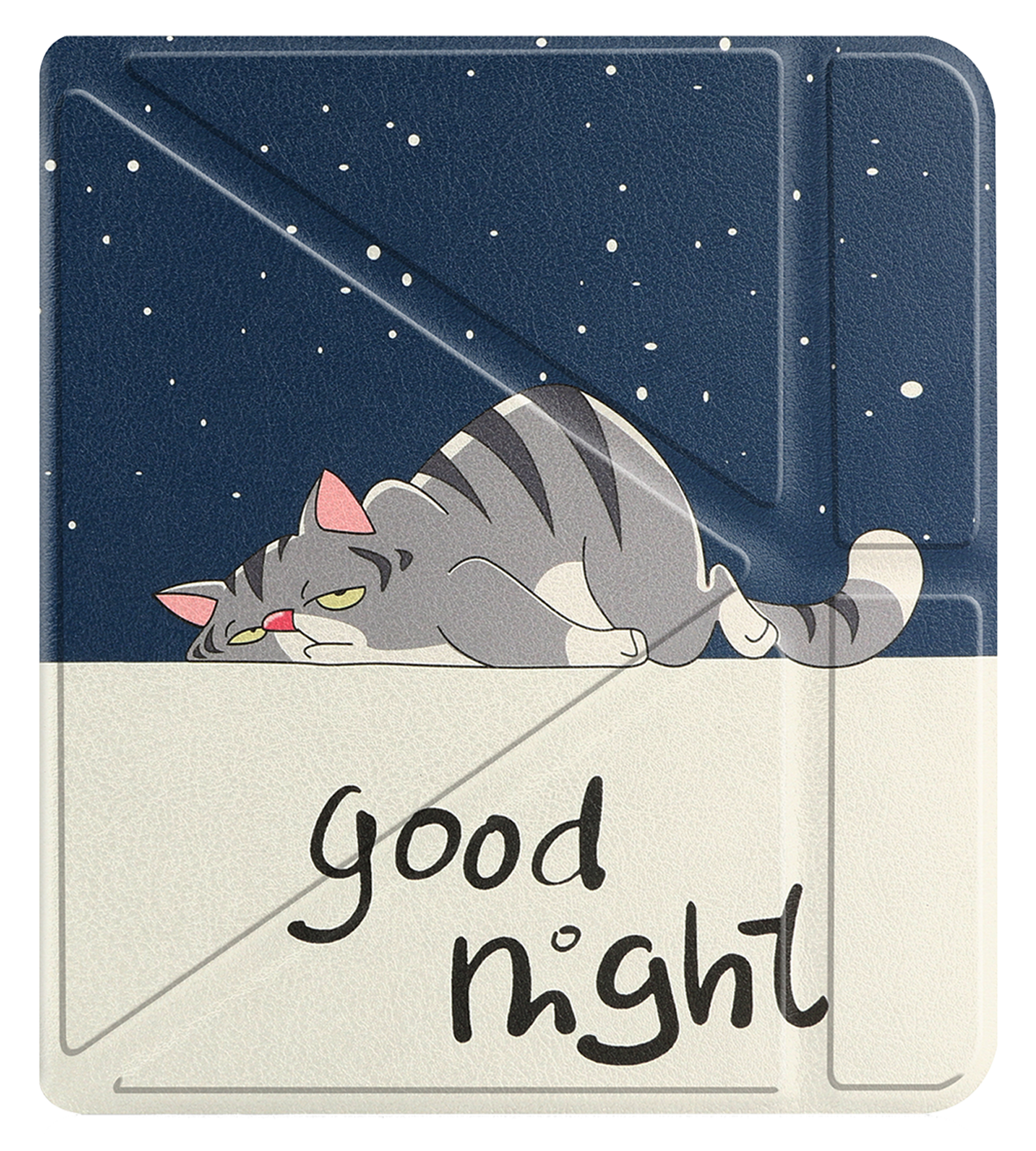 Nomfy Hoesje Geschikt voor Kobo Libra Colour Hoes Book Case Trifold - Hoes Geschikt voor Kobo Libra Colour Hoesje Book Cover - Kat