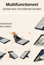 Nomfy Hoesje Geschikt voor Kobo Libra Colour Hoes Book Case Trifold - Hoes Geschikt voor Kobo Libra Colour Hoesje Book Cover - Kat