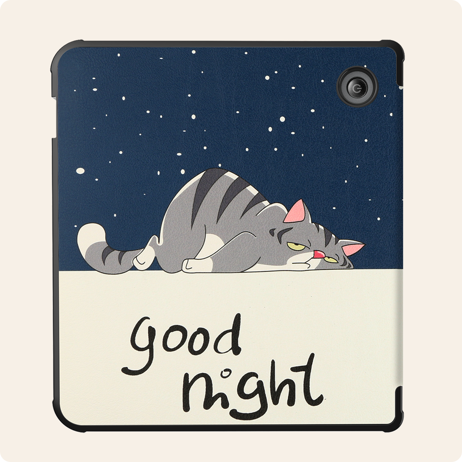 Nomfy Hoesje Geschikt voor Kobo Libra Colour Hoes Book Case Trifold - Hoes Geschikt voor Kobo Libra Colour Hoesje Book Cover - Kat