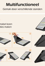 Nomfy Hoesje Geschikt voor Kobo Libra Colour Hoes Book Case Trifold - Hoes Geschikt voor Kobo Libra Colour Hoesje Book Cover - Grijs