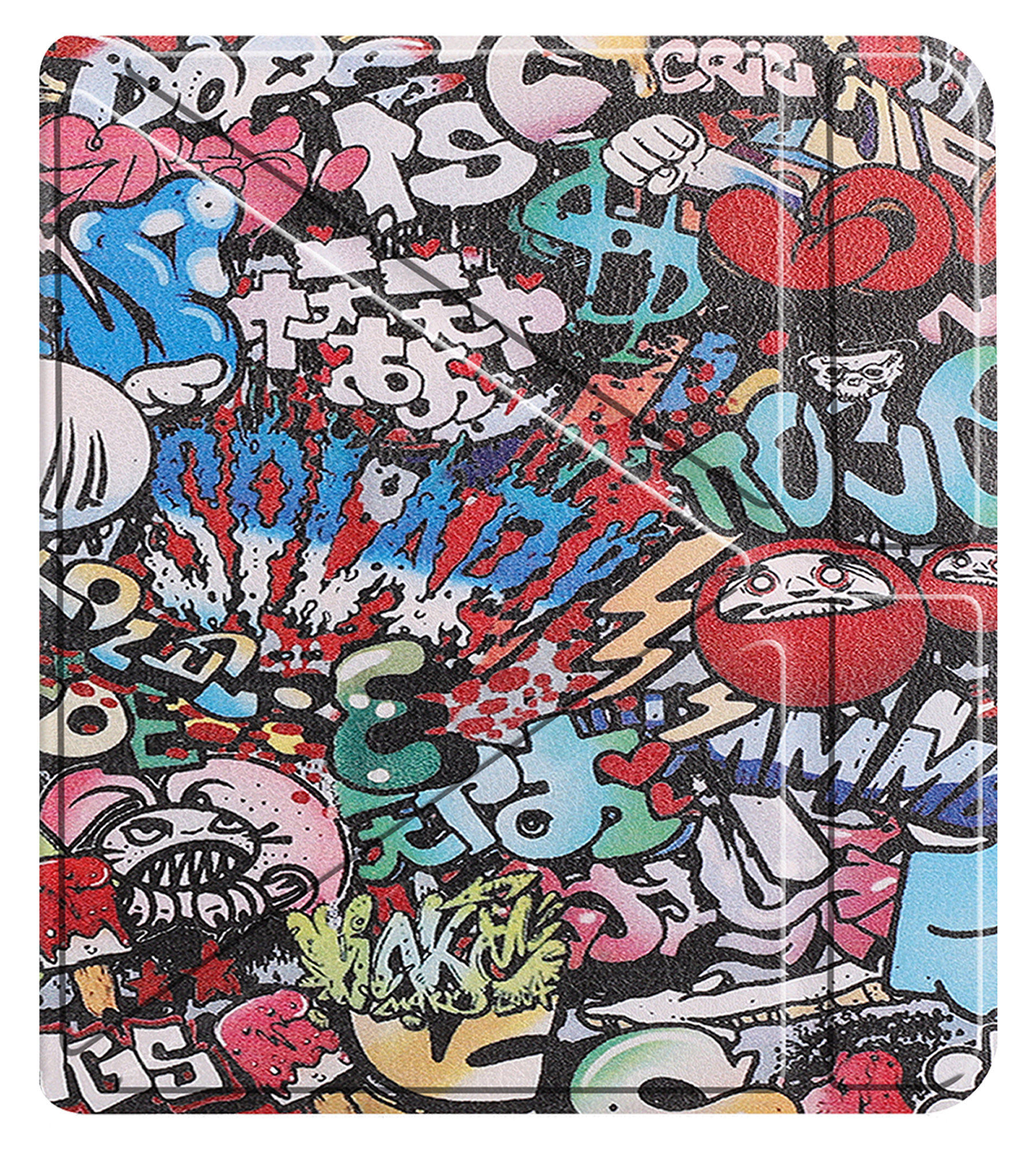 Nomfy Hoesje Geschikt voor Kobo Libra Colour Hoes Book Case Trifold - Hoes Geschikt voor Kobo Libra Colour Hoesje Book Cover - Graffity