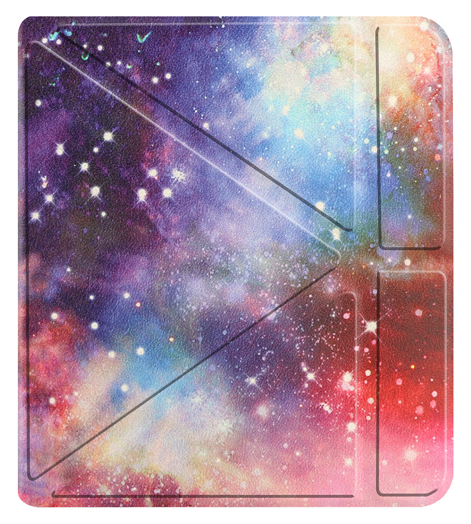 Nomfy Hoesje Geschikt voor Kobo Libra Colour Hoes Book Case Trifold - Hoes Geschikt voor Kobo Libra Colour Hoesje Book Cover - Galaxy