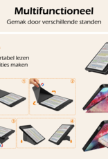 Nomfy Hoesje Geschikt voor Kobo Libra Colour Hoes Book Case Trifold - Hoes Geschikt voor Kobo Libra Colour Hoesje Book Cover - Galaxy