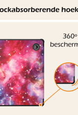 Nomfy Hoesje Geschikt voor Kobo Libra Colour Hoes Book Case Trifold - Hoes Geschikt voor Kobo Libra Colour Hoesje Book Cover - Galaxy