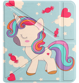Nomfy Nomfy Kobo Libra Colour Hoesje Trifold - Eenhoorn