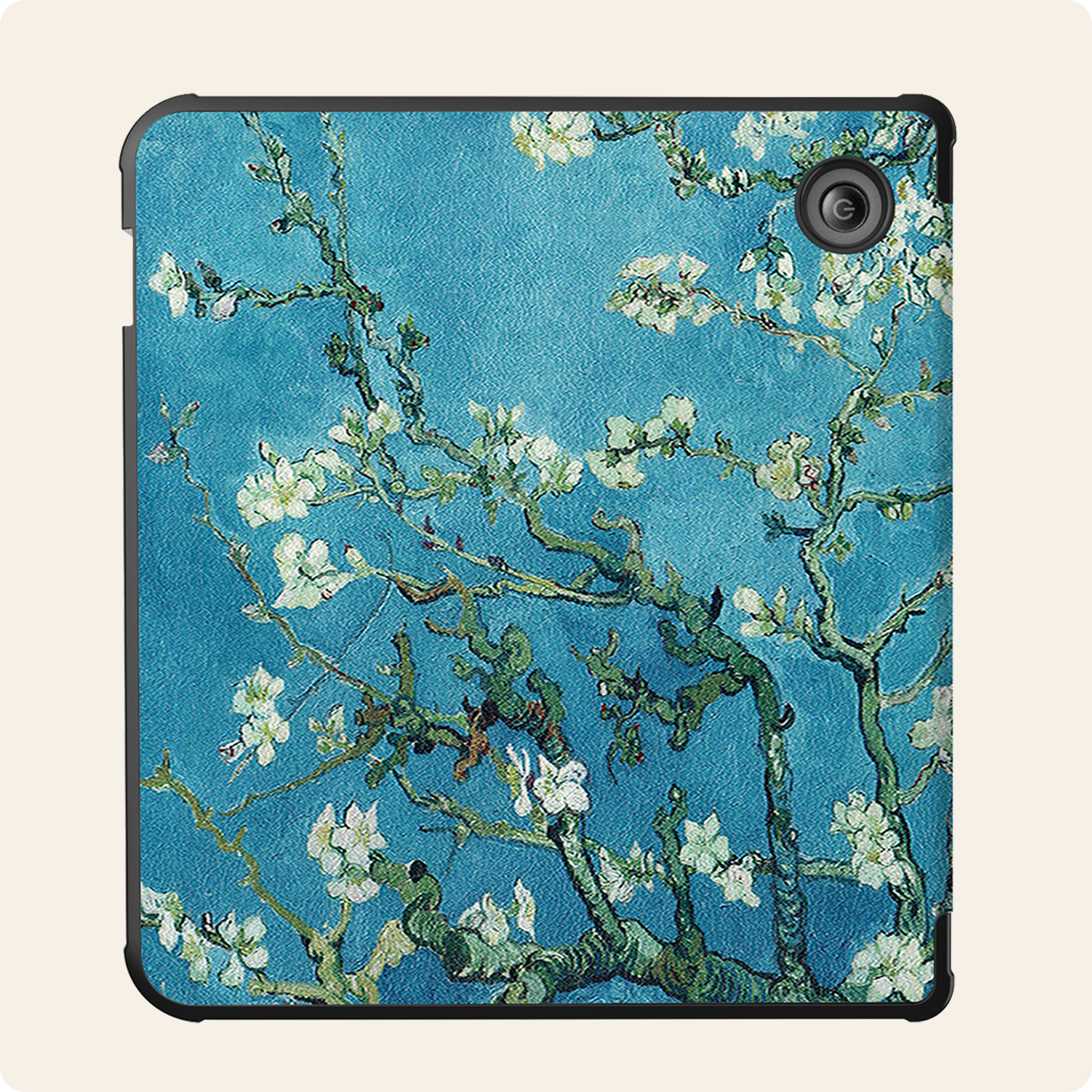 Nomfy Hoesje Geschikt voor Kobo Libra Colour Hoes Book Case Trifold - Hoes Geschikt voor Kobo Libra Colour Hoesje Book Cover - Bloesem