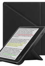 NoXx Hoes Geschikt voor Kobo Libra Colour Hoesje Bookcase Cover Book Case Hoes Cover Trifold - Zwart