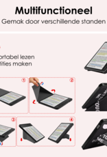 NoXx Hoes Geschikt voor Kobo Libra Colour Hoesje Bookcase Cover Book Case Hoes Cover Trifold - Don't Touch Me