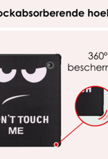 NoXx Hoes Geschikt voor Kobo Libra Colour Hoesje Bookcase Cover Book Case Hoes Cover Trifold - Don't Touch Me