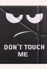 NoXx Hoes Geschikt voor Kobo Libra Colour Hoesje Bookcase Cover Book Case Hoes Cover Trifold - Don't Touch Me