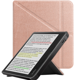NoXx NoXx Kobo Libra Colour Hoesje Trifold - Rose Goud
