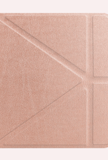 NoXx Hoes Geschikt voor Kobo Libra Colour Hoesje Bookcase Cover Book Case Hoes Cover Trifold - Rosé Goud