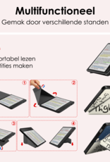 NoXx Hoes Geschikt voor Kobo Libra Colour Hoesje Bookcase Cover Book Case Hoes Cover Trifold - Kat