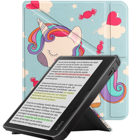 NoXx NoXx Kobo Libra Colour Hoesje Trifold - Eenhoorn