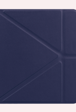 NoXx Hoes Geschikt voor Kobo Libra Colour Hoesje Bookcase Cover Book Case Hoes Cover Trifold - Donkerblauw