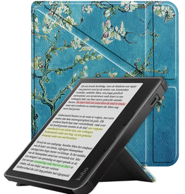 NoXx NoXx Kobo Libra Colour Hoesje Trifold - Bloesem