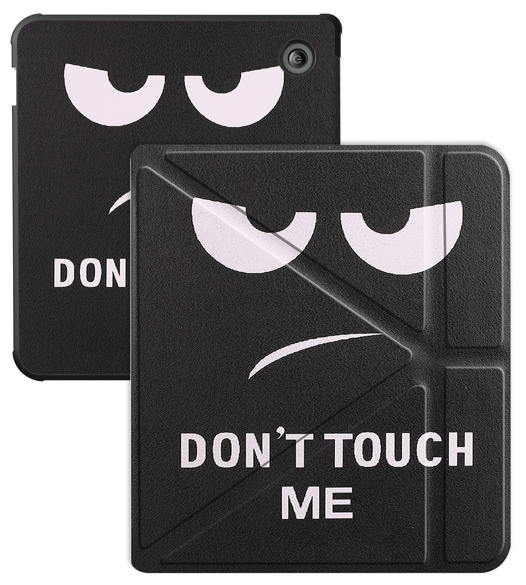 BASEY. Hoes Geschikt voor Kobo Libra Colour Hoesje Bookcase Cover Hoes Trifold - Hoesje Geschikt voor Kobo Libra Colour Hoes Cover Case - Don't Touch Me