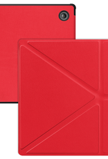 BASEY. Hoes Geschikt voor Kobo Libra Colour Hoesje Bookcase Cover Hoes Trifold - Hoesje Geschikt voor Kobo Libra Colour Hoes Cover Case - Rood