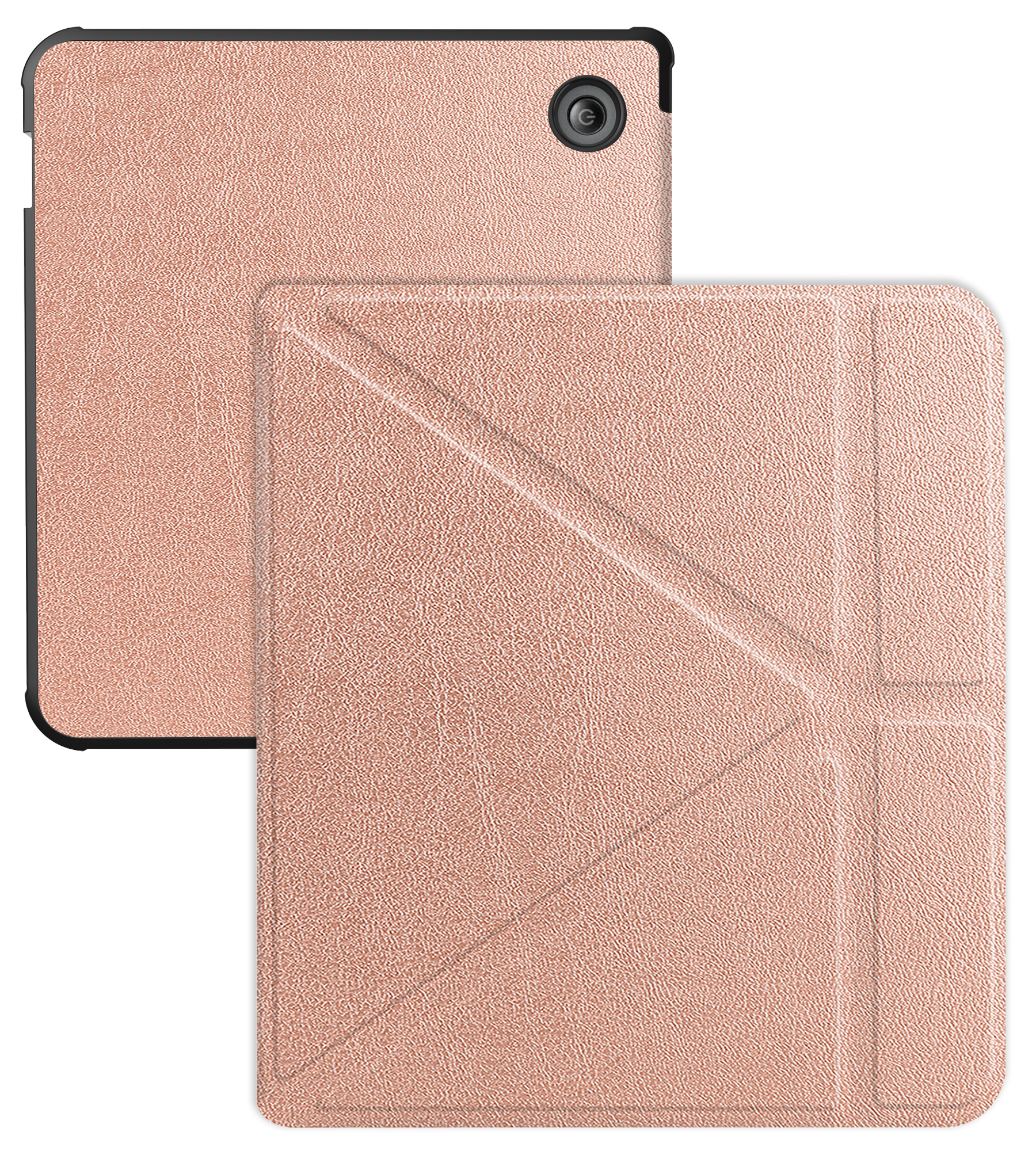 BASEY. Hoes Geschikt voor Kobo Libra Colour Hoesje Bookcase Cover Hoes Trifold - Hoesje Geschikt voor Kobo Libra Colour Hoes Cover Case - Rosé Goud