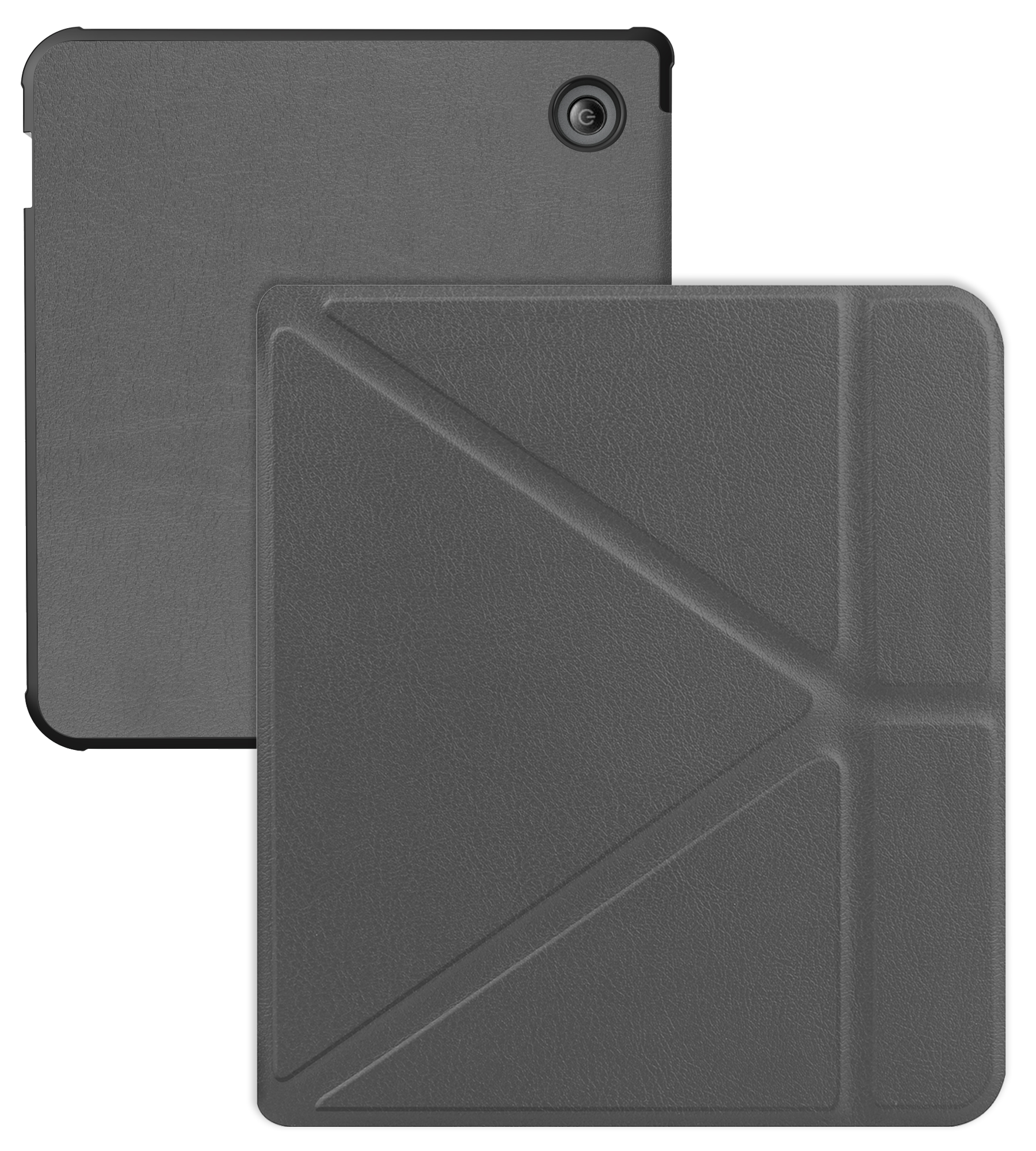 BASEY. Hoes Geschikt voor Kobo Libra Colour Hoesje Bookcase Cover Hoes Trifold - Hoesje Geschikt voor Kobo Libra Colour Hoes Cover Case - Grijs