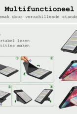 BASEY. Hoes Geschikt voor Kobo Libra Colour Hoesje Bookcase Cover Hoes Trifold - Hoesje Geschikt voor Kobo Libra Colour Hoes Cover Case - Galaxy