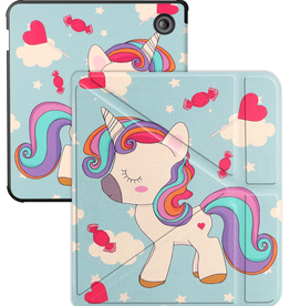 BASEY. BASEY. Kobo Libra Colour Hoesje Trifold - Eenhoorn