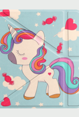 BASEY. Hoes Geschikt voor Kobo Libra Colour Hoesje Bookcase Cover Hoes Trifold - Hoesje Geschikt voor Kobo Libra Colour Hoes Cover Case - Eenhoorn