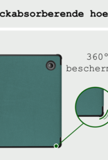 BASEY. Hoes Geschikt voor Kobo Libra Colour Hoesje Bookcase Cover Hoes Trifold - Hoesje Geschikt voor Kobo Libra Colour Hoes Cover Case - Donkergroen