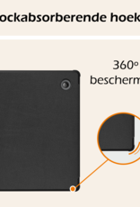 Nomfy Hoesje Geschikt voor Kobo Libra Colour Hoes Book Case Trifold - Hoes Geschikt voor Kobo Libra Colour Hoesje Book Cover Met Screenprotector - Zwart