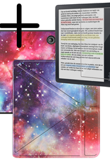 BASEY. Hoes Geschikt voor Kobo Libra Colour Hoesje Bookcase Cover Hoes Trifold Met Screenprotector - Hoesje Geschikt voor Kobo Libra Colour Hoes Cover Case - Galaxy