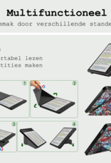 BASEY. Hoes Geschikt voor Kobo Libra Colour Hoesje Bookcase Cover Hoes Trifold Met Screenprotector - Hoesje Geschikt voor Kobo Libra Colour Hoes Cover Case - Graffity