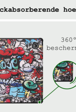 BASEY. Hoes Geschikt voor Kobo Libra Colour Hoesje Bookcase Cover Hoes Trifold Met Screenprotector - Hoesje Geschikt voor Kobo Libra Colour Hoes Cover Case - Graffity