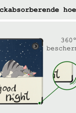 BASEY. Hoes Geschikt voor Kobo Libra Colour Hoesje Bookcase Cover Hoes Trifold Met Screenprotector - Hoesje Geschikt voor Kobo Libra Colour Hoes Cover Case - Kat